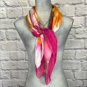 Vintage Elaine Gold Elegant Pink and Gold Women's Scarf